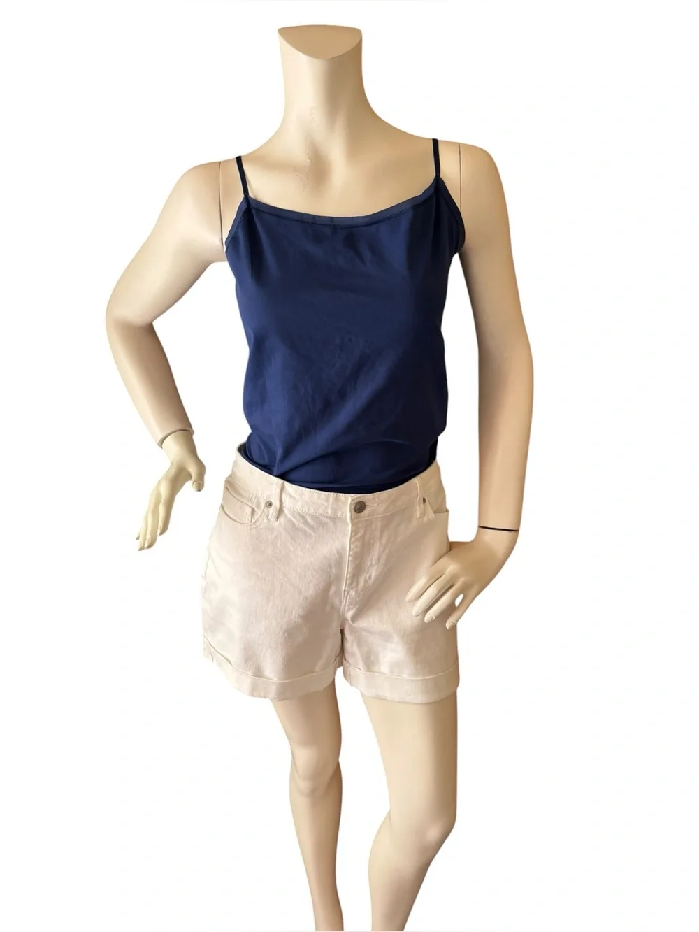 Hudson Jeans White Five Pocket Cotton Cuffed Denim Shorts, women’s size 10